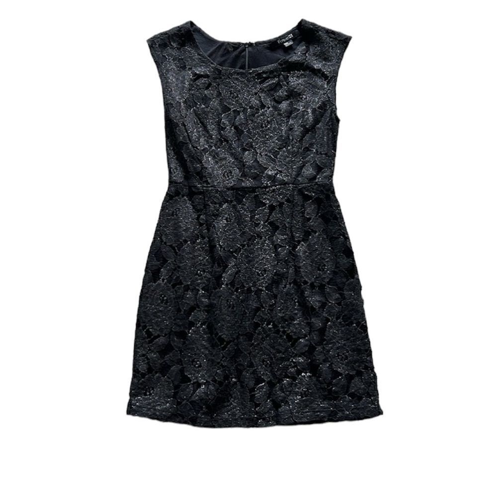 Forever 21 Sparkly Black and Silver Dress size medium